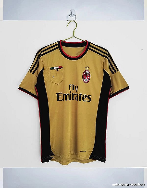 AC Milan Travel Retro soccer jersey Red Black Striped with Soft Visual Tone