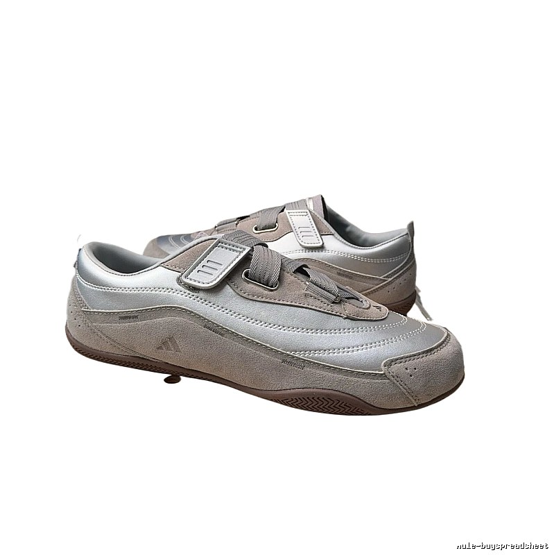 Adidas retro-style silver-gray sports shoes