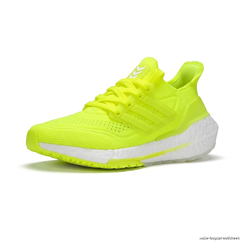 Adidas Ultraboost fluorescent yellow running shoes