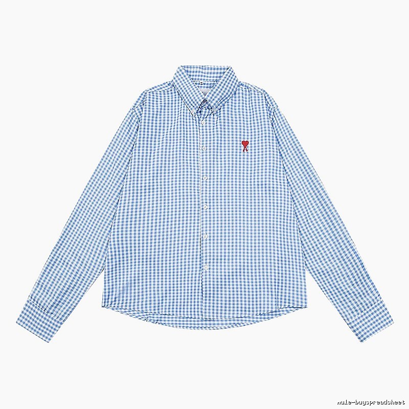 AMI Love Blue Checkered Shirt