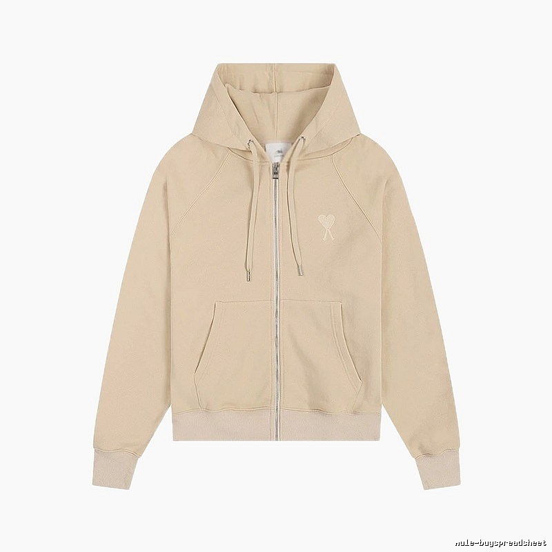 AMI minimalist style beige sweatshirt