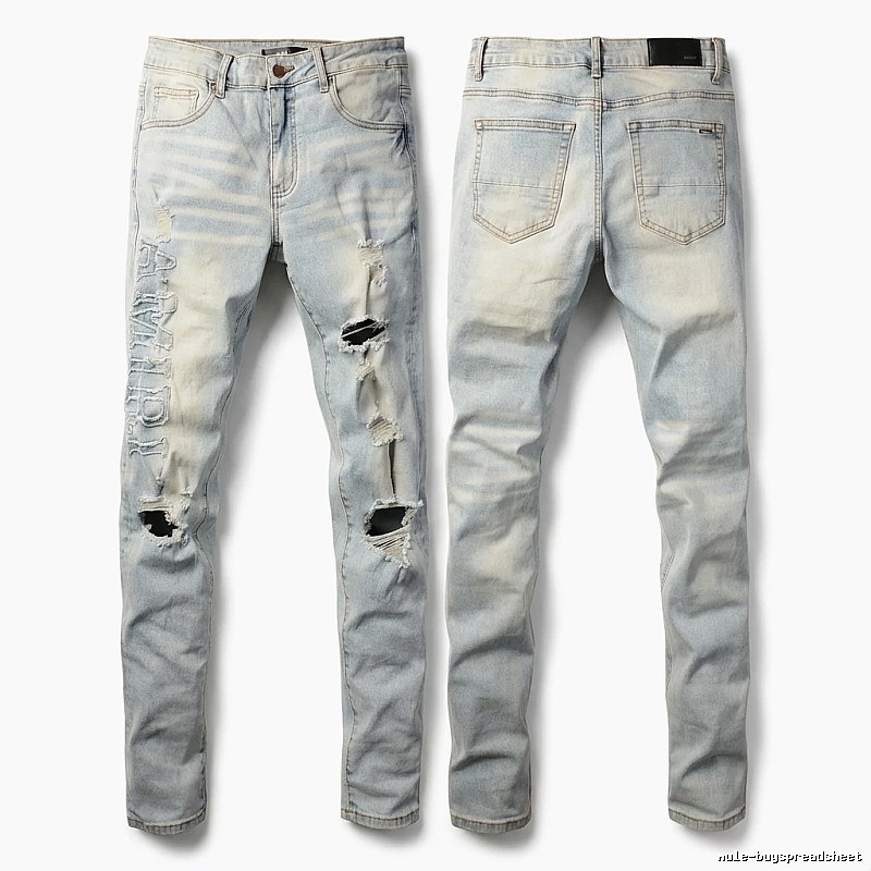 AMI Ripped Trendy Brand Jeans