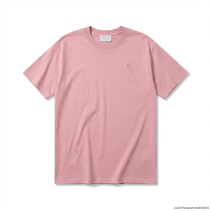 AMI simple and elegant pink T-shirt