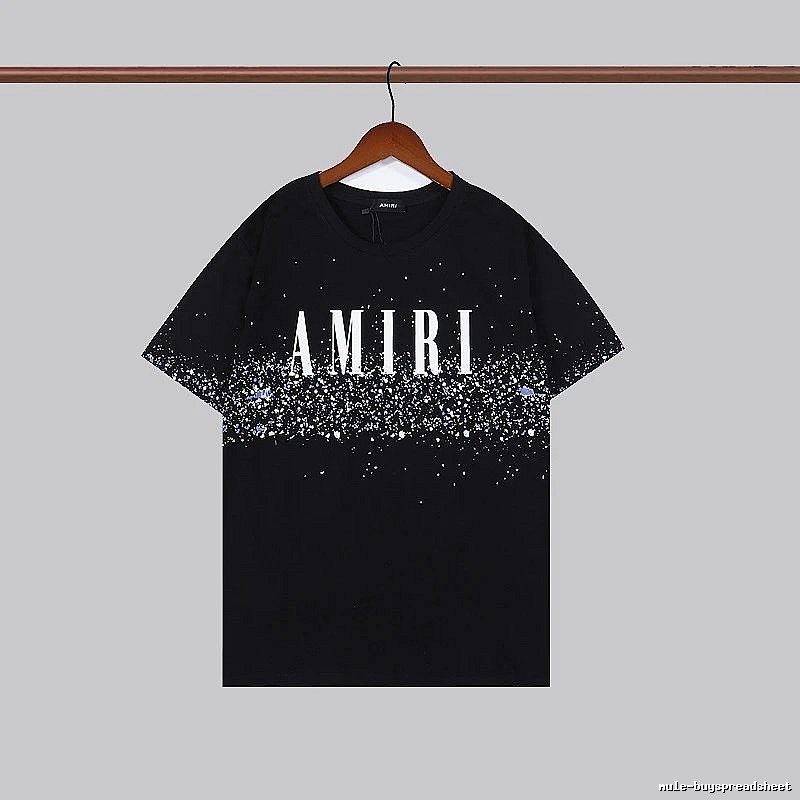 Amiri Monogram Graphic T-shirt White Blue Amiri for Layered Styling
