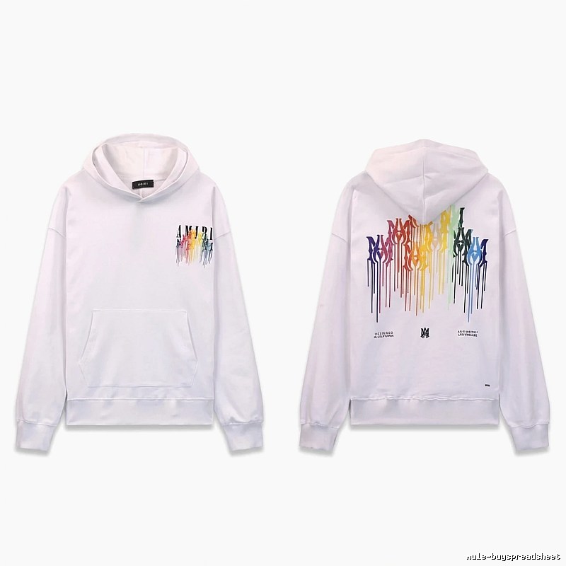 AMIRI Rainbow Wind White Hoodie