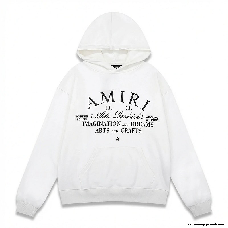 AMIRI retro-style white hoodie