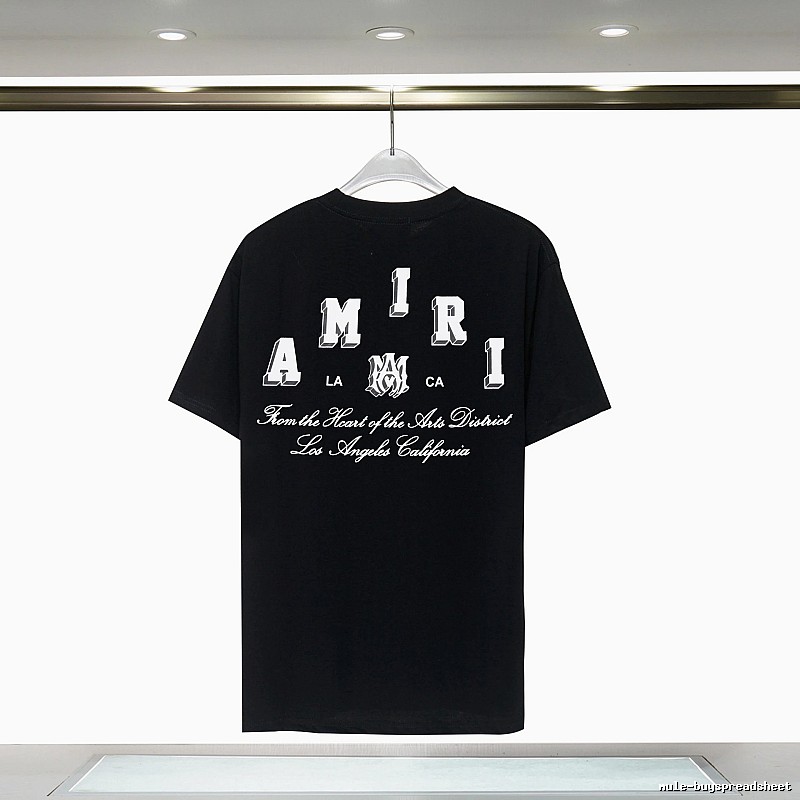 Amiri Streetwear Graphic T-shirt White Blue Amiri with Practical Shape
