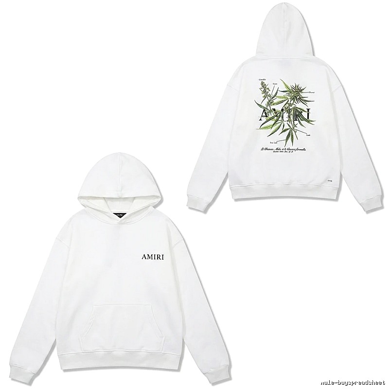 AMIRI White Hoodie with Floral Print Style