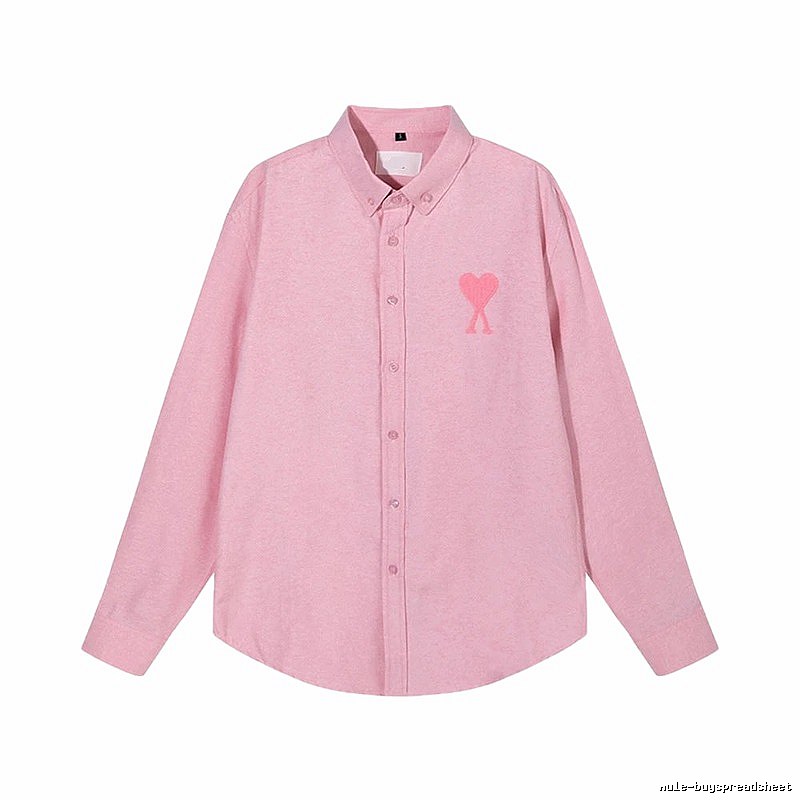 AMI's Love Minimalist Style Pink Shirt