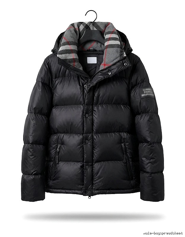 Balenciaga checkered style black down jacket