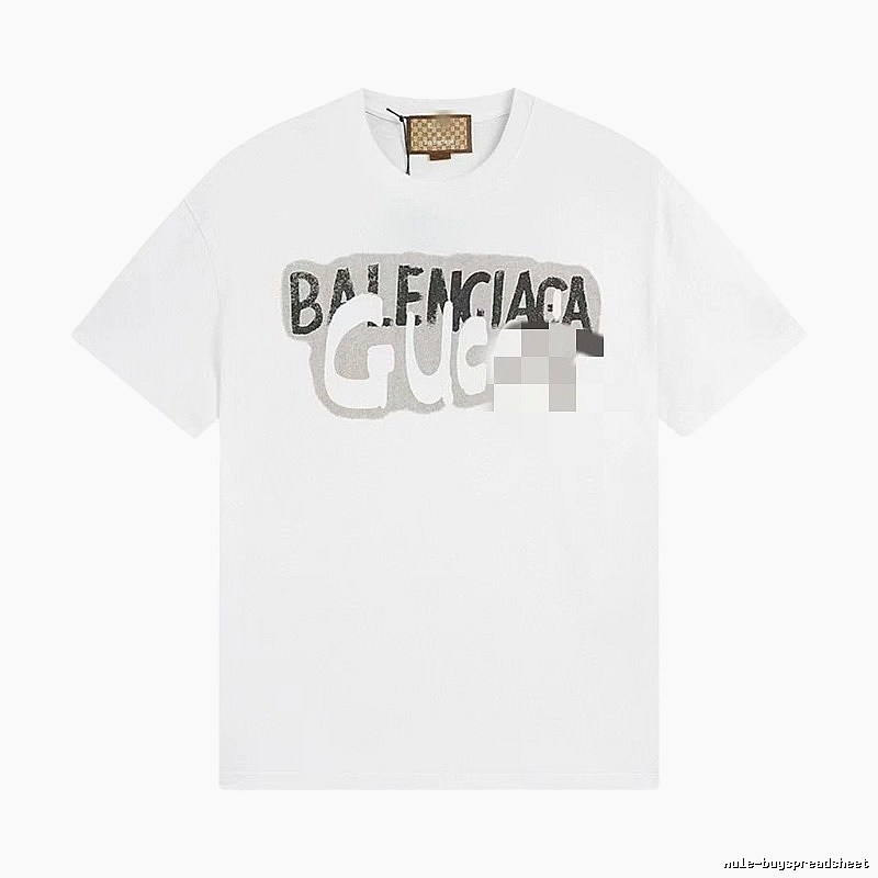 Balenciaga Co-branded Graffiti-style White T-Shirt