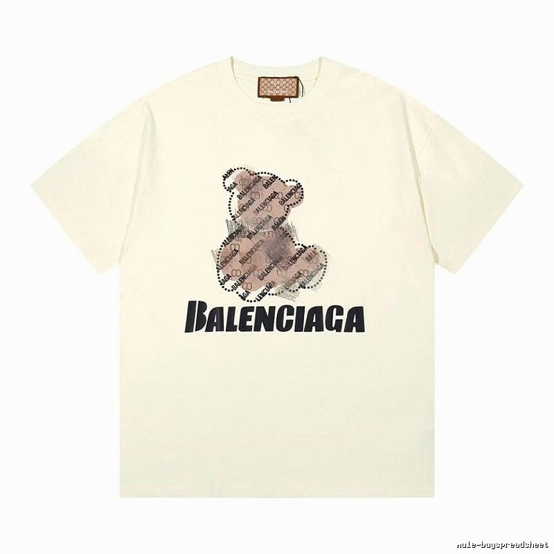 Balenciaga Trendy Off-white T-shirt with Bear Print