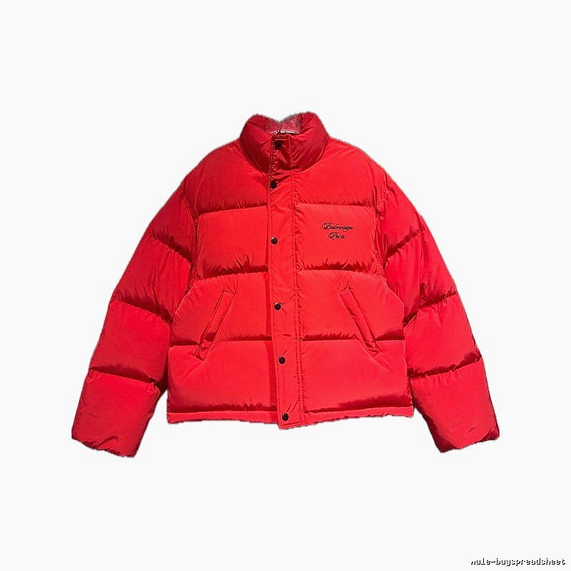 Balenciaga's red trendy and cool down jacket