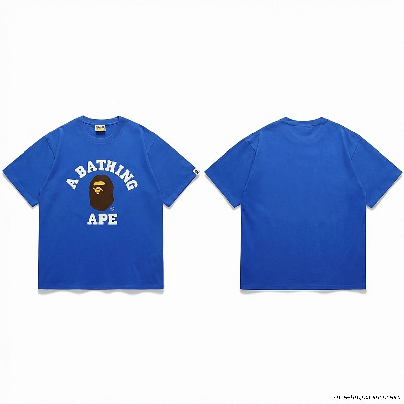 Bape Ape Head Simple Style Blue T-shirt