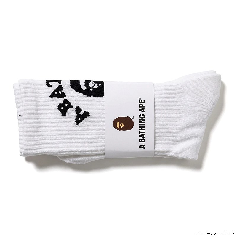 Bape Ape Head White Trendy Socks