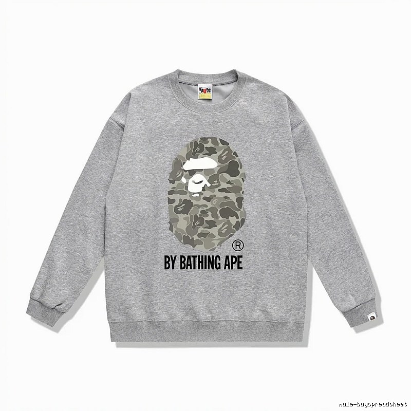 Bape camouflage-style grey sweatshirt
