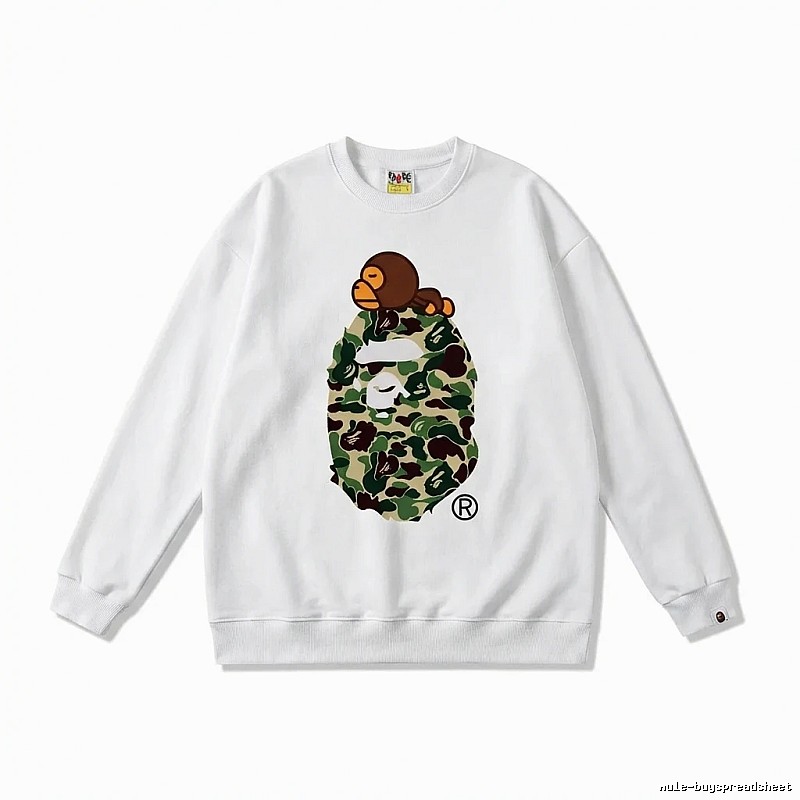 Bape camouflage style white sweatshirt