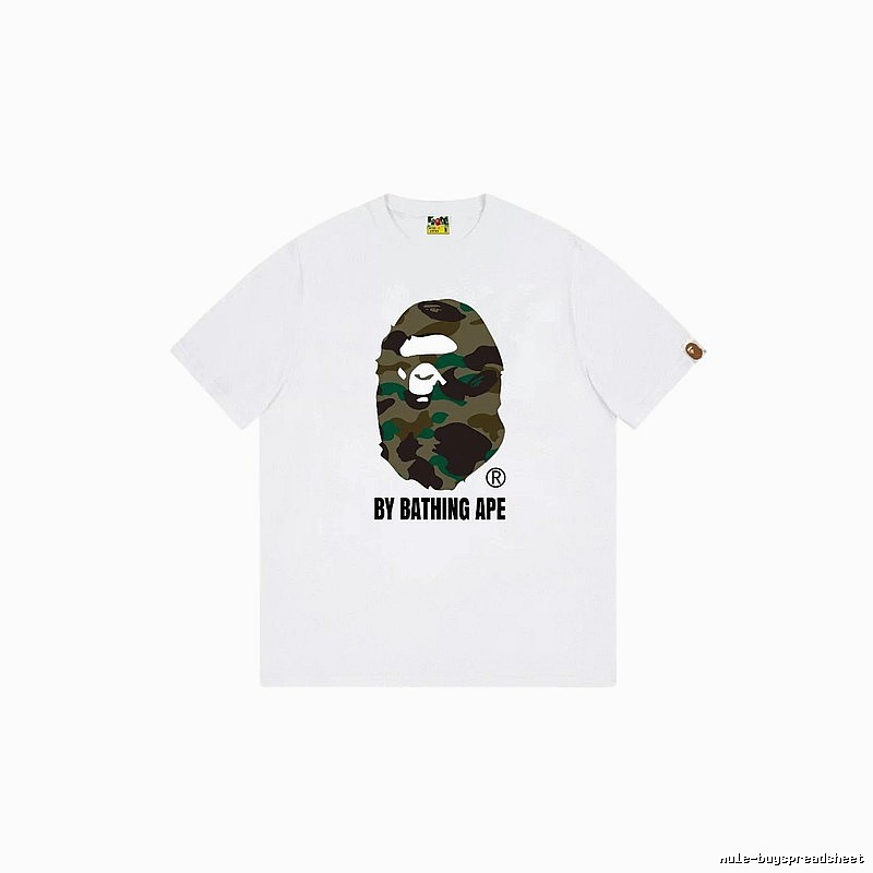 Bape camouflage-style white T-shirt