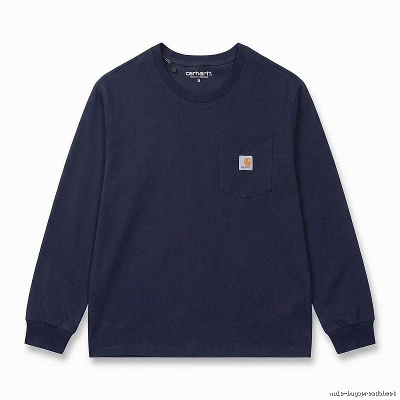 Carhartt basic simple navy long-sleeve