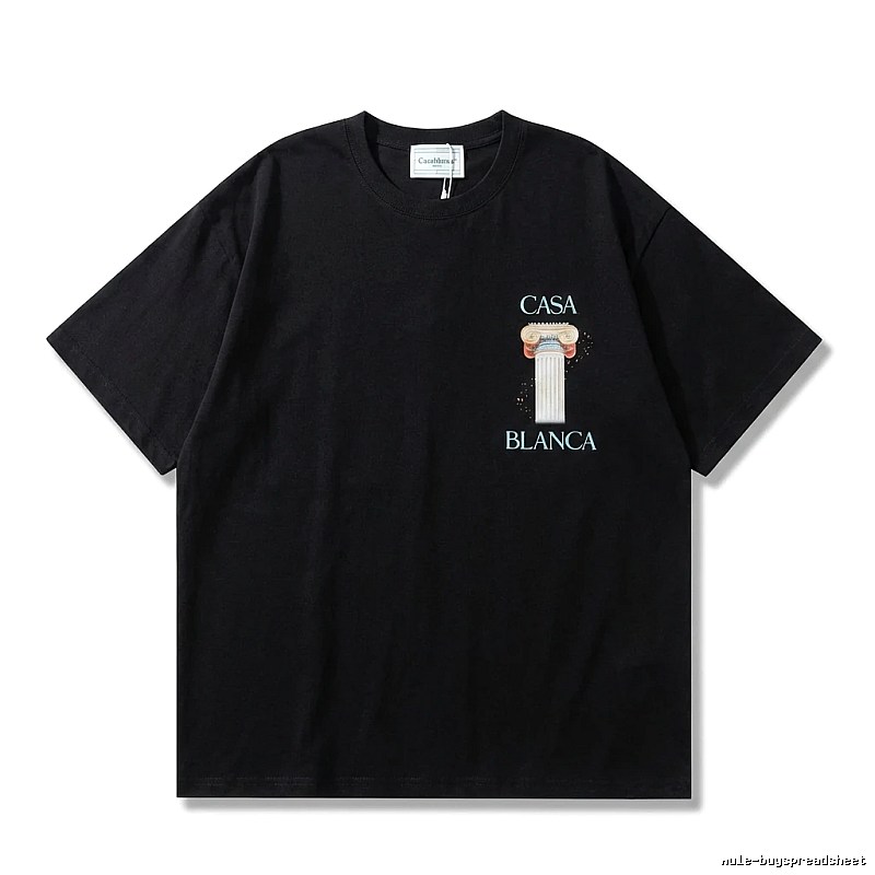 Casablanca Print Retro Black T-shirt