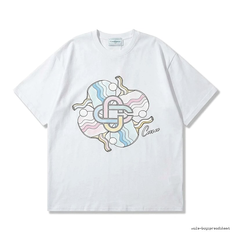 Casablanca Print Trendy White T-shirt