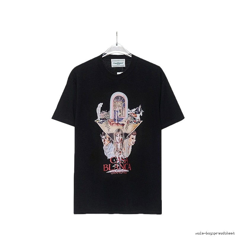 Casablanca Printed Trendy Black T-shirt