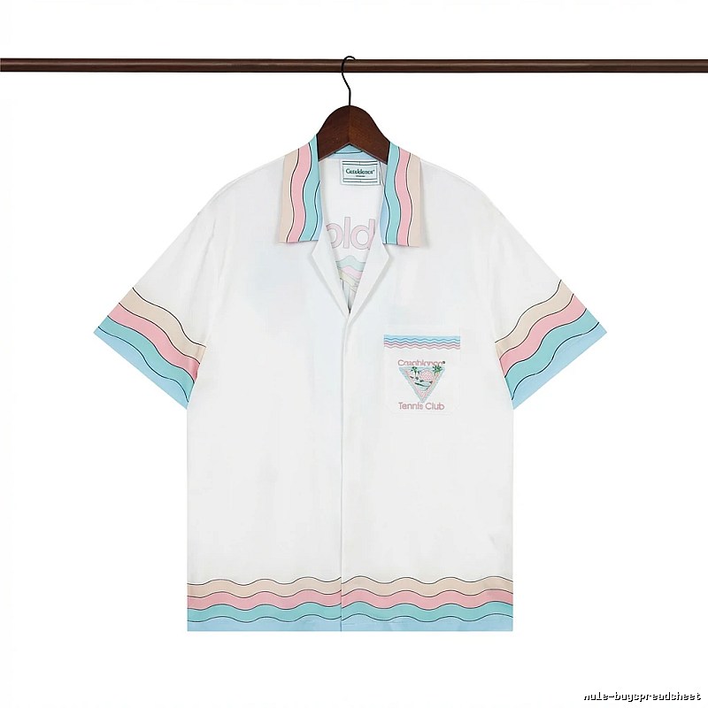 Casablanca stripe retro-style white shirt