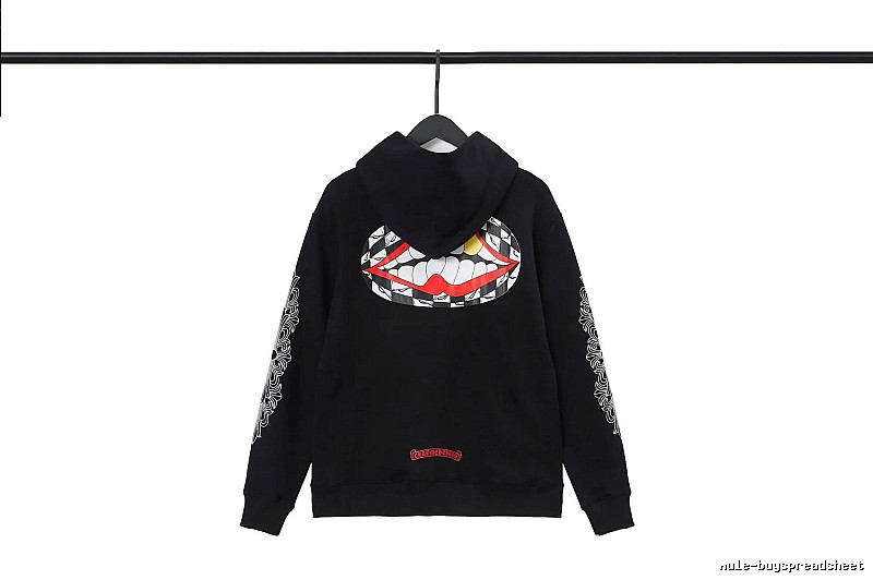 Chrome Hearts Easy Match Cross graphic hoodie Black Blue Cross for Leisure Wear