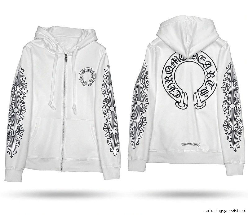 Chrome Hearts Printed Trendy and Cool Style White Hoodie