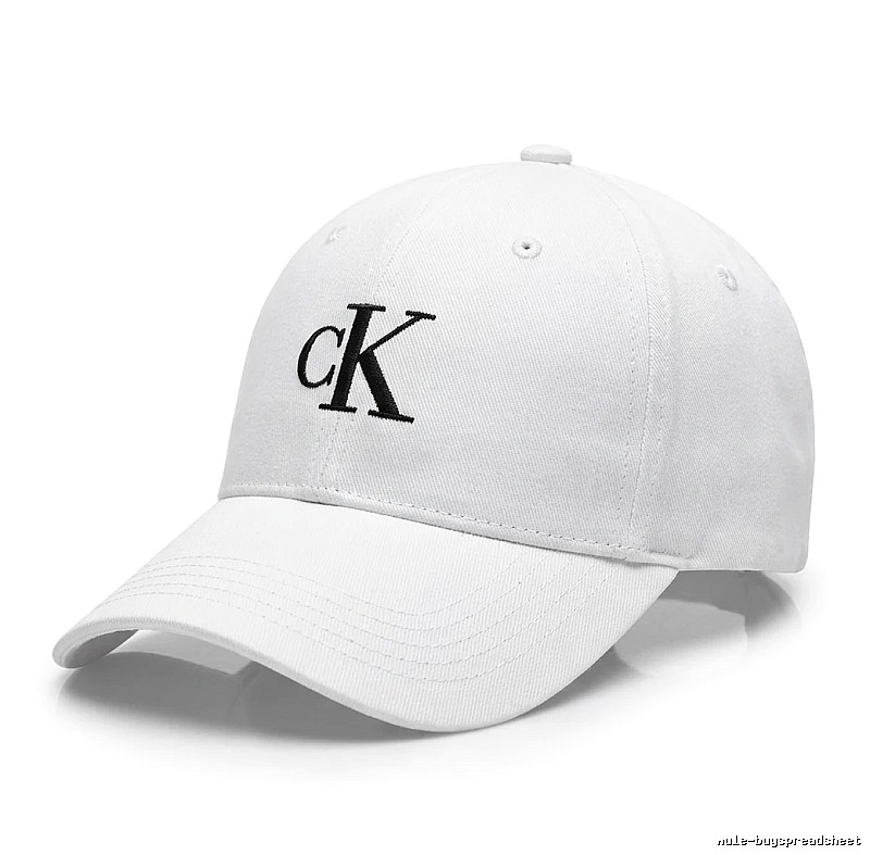 CK fashion brand simple style white hat