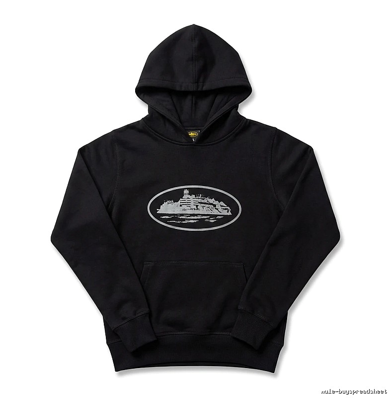 Corteiz Island Logo Minimalist Style Black Sweatshirt
