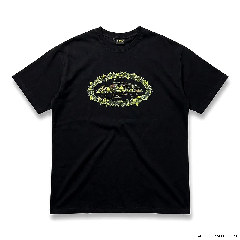 Corteiz Printed Trendy Black T-shirt