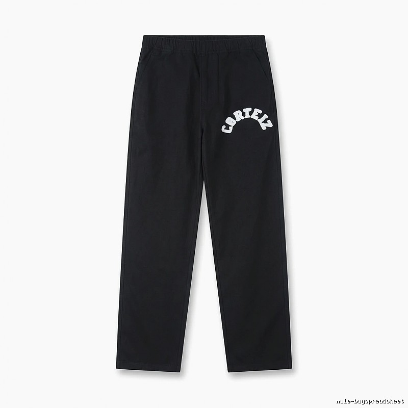 Corteiz retro-style black trousers