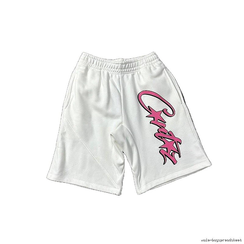 Corteiz trendy and cool style white shorts