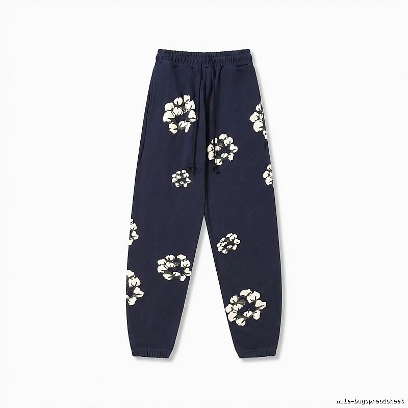 DENIM TEARS Floral Deep Blue Sweatpants