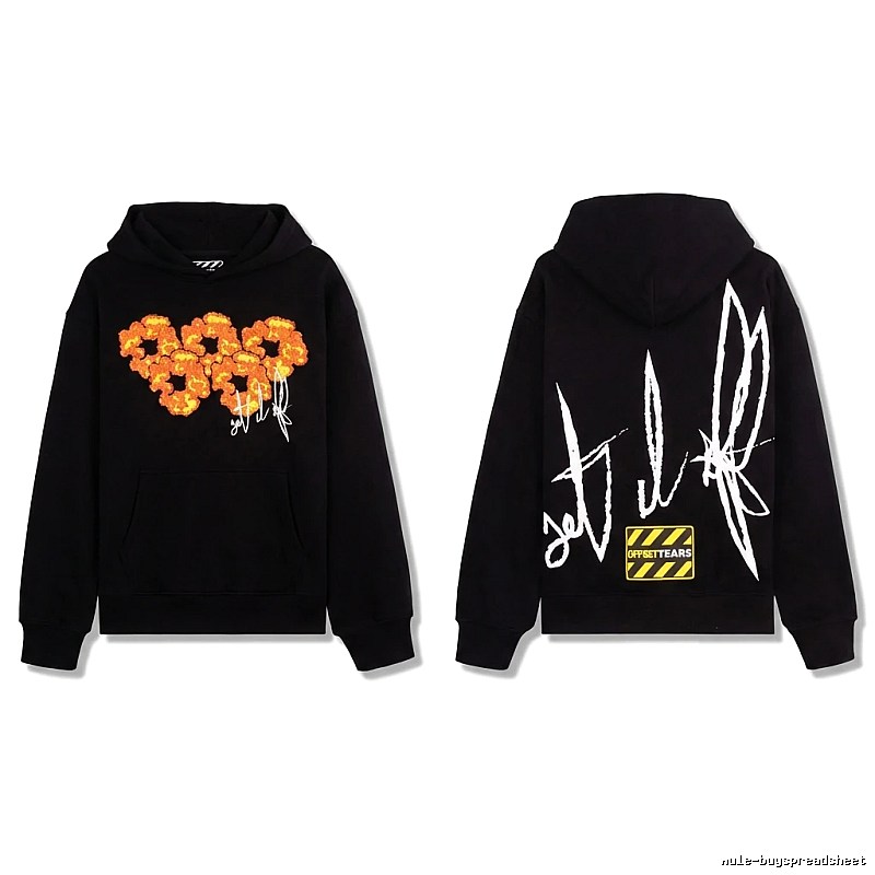 DENIM TEARS Graffiti Style Black Sweatshirt