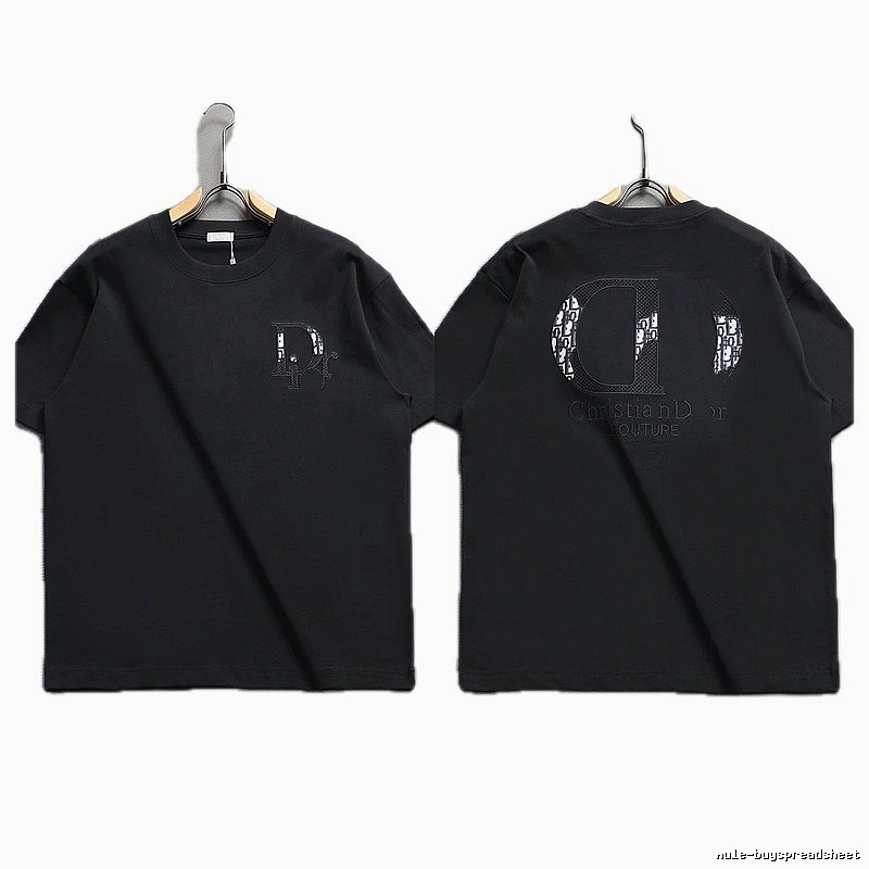 Dior Monogram Light Luxury Style Black Short-sleeve T-shirt