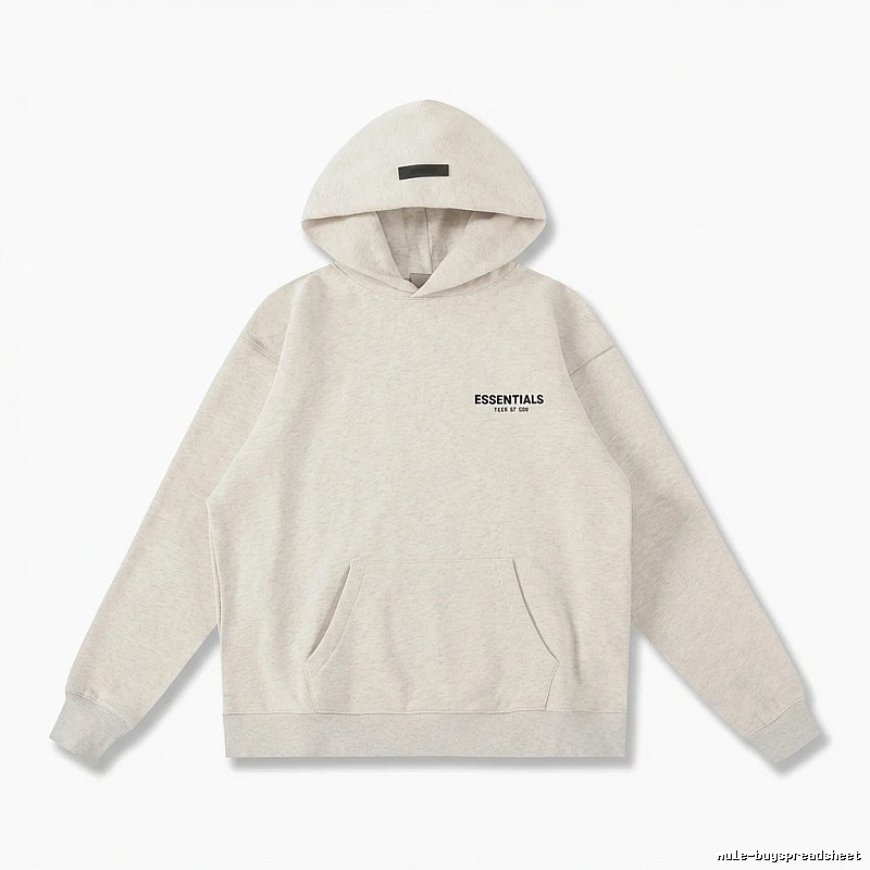 ESSENTIALS minimalist light beige hoodie