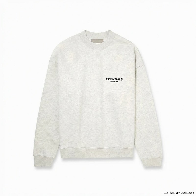 ESSENTIALS minimalist light gray sweatshirt