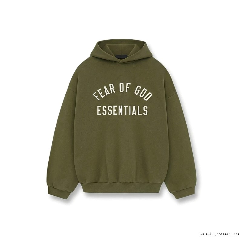 ESSENTIALS minimalist style olive green sweatshirt