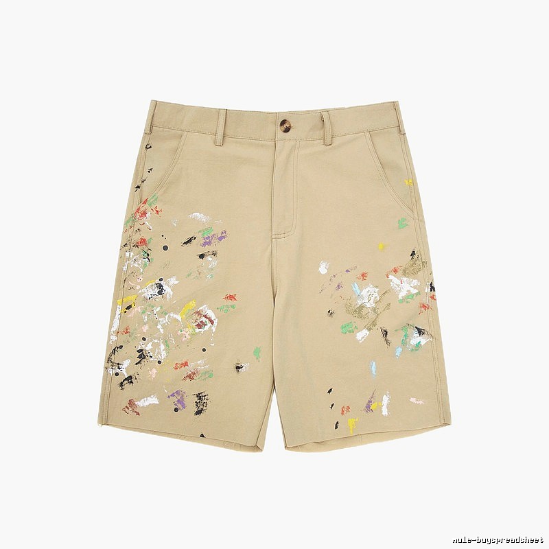 Gallery Dept Graffiti Style Khaki Shorts
