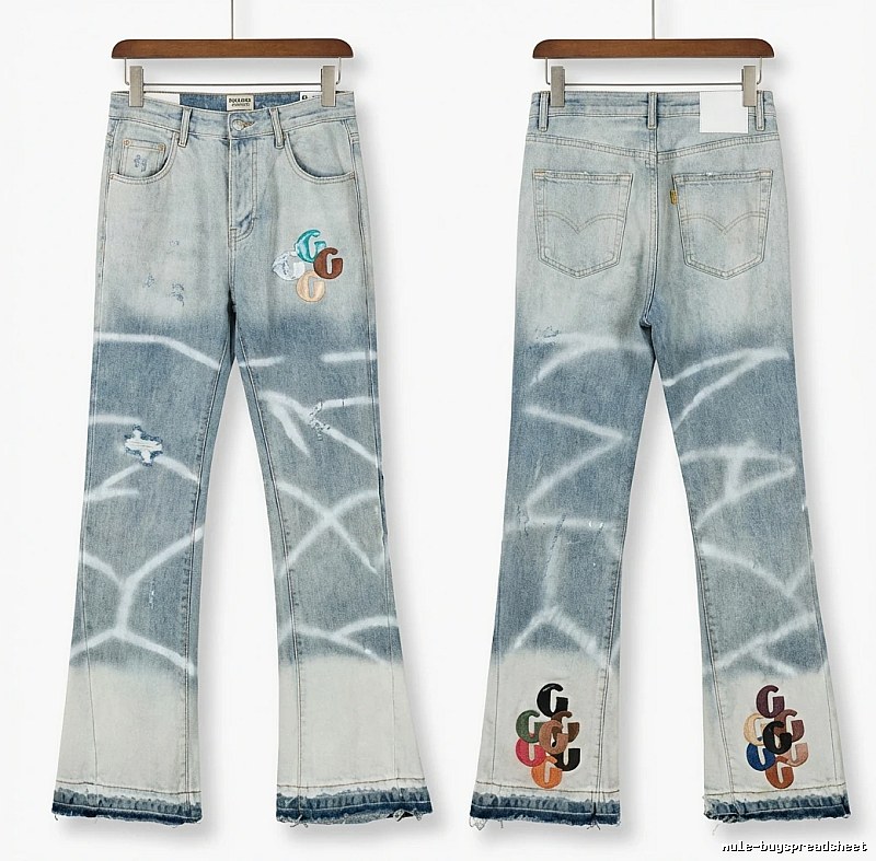 Gallery Dept. graffiti-style light blue jeans