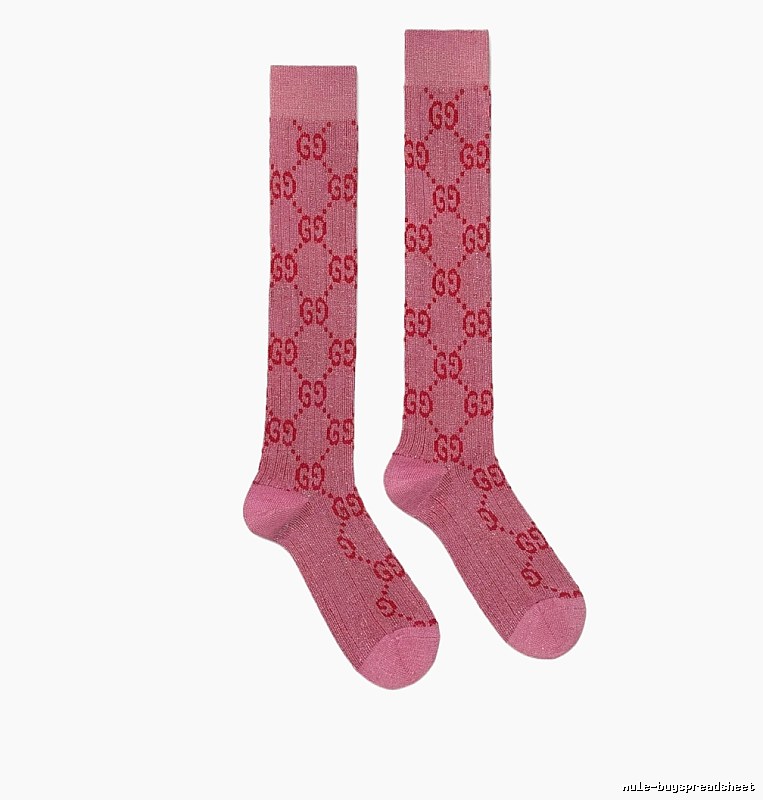 Gucci pink retro-style long socks