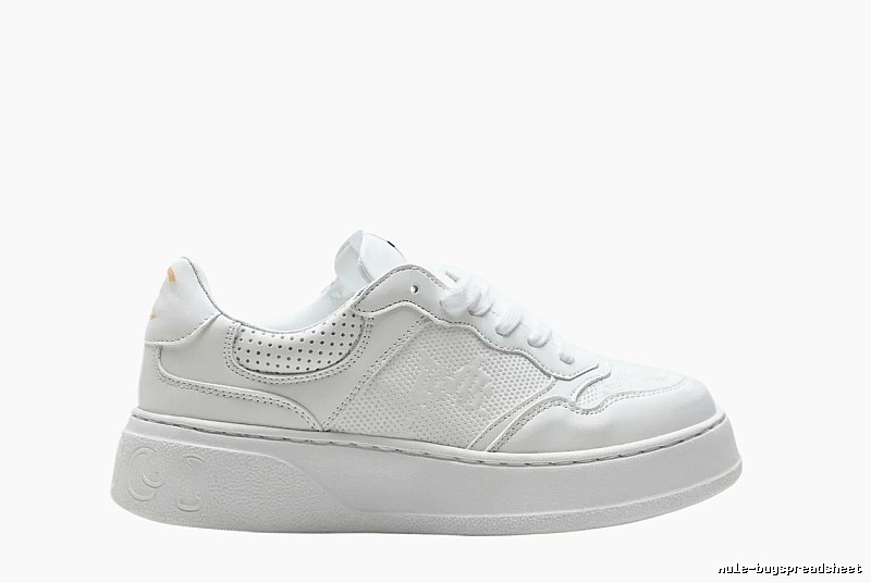 Gucci retro-style white canvas shoes