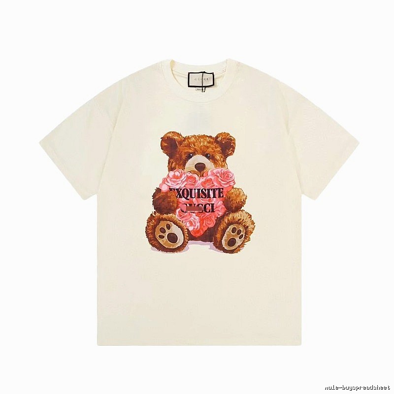 Gucci Teddy Bear Print Casual Off-white T-shirt