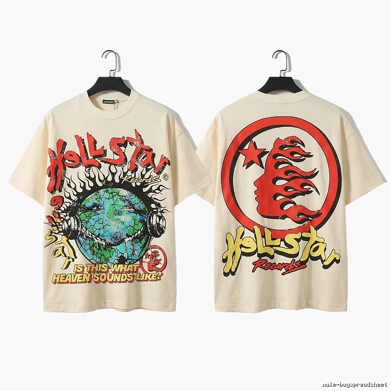 Hellstar Records Retro - style Beige T - shirt