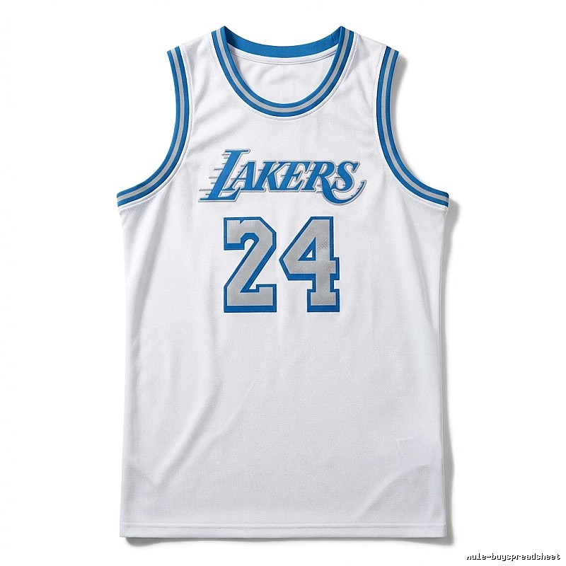 Kobe Lakers retro-style white jersey