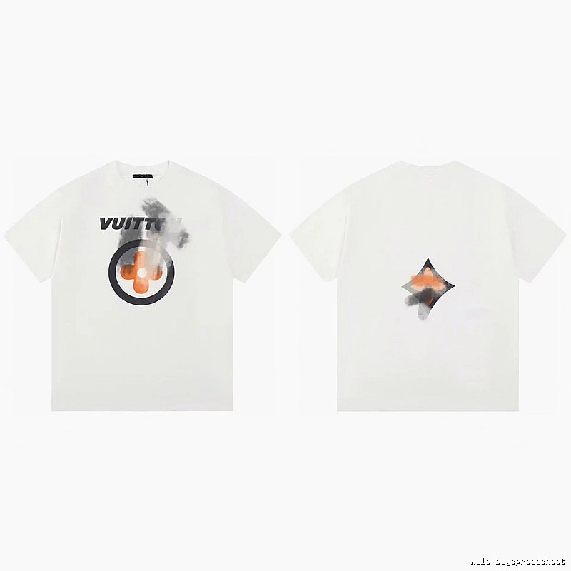 Louis Vuitton Blurred Monogram Trendy & Cool White T-Shirt