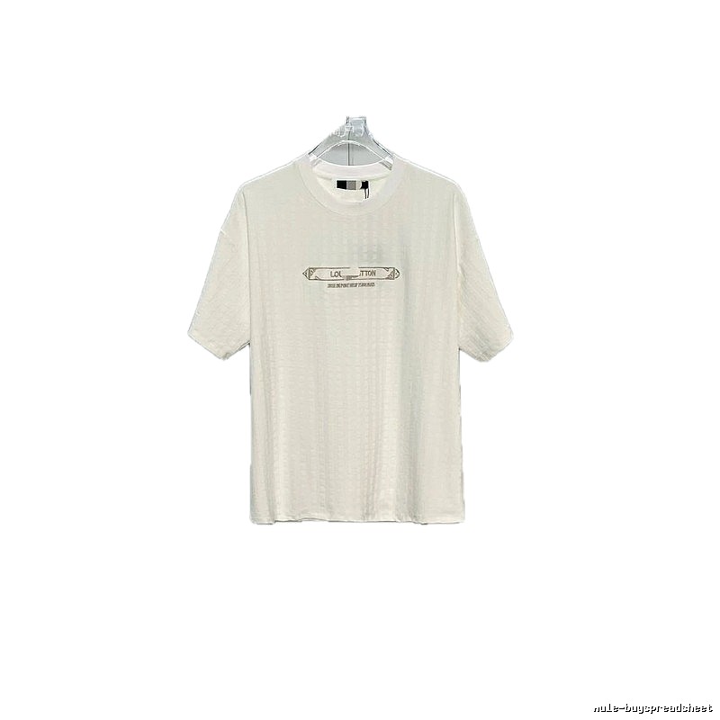 Louis Vuitton Embroidered Casual Style White Short-sleeve T-shirt