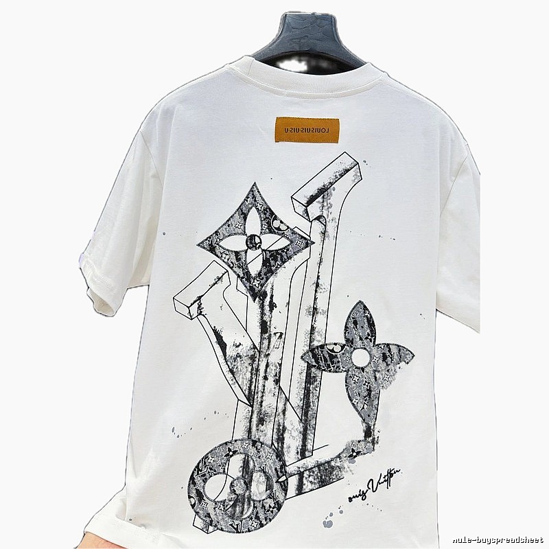 Louis Vuitton Monogram Graffiti Trendy Style White T-Shirt